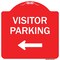 Signmission Visitor Parking Left Heavy-Gauge Aluminum Architectural Sign, 18" x 18", RW-1818-9743 A-DES-RW-1818-9743 - alternate 1